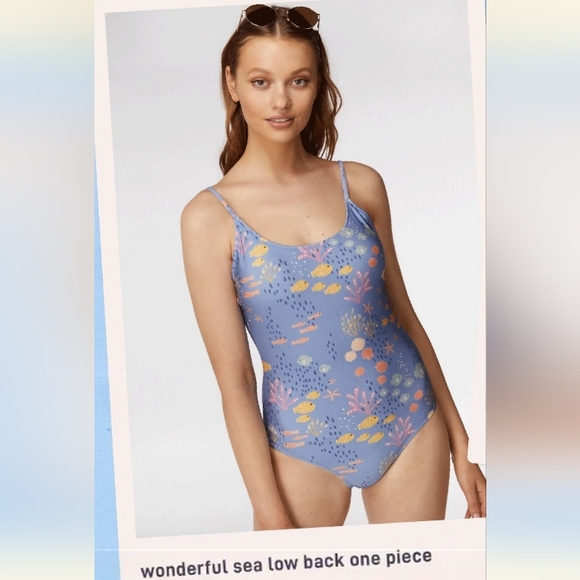 WONDERFUL SEA new low back whimsical onepiece Princess Highway Modcloth swimsuit - Picture 1 of 9